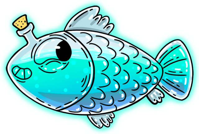 An artist's rendering of the cosmic marine life Gargolon witnessed that day.